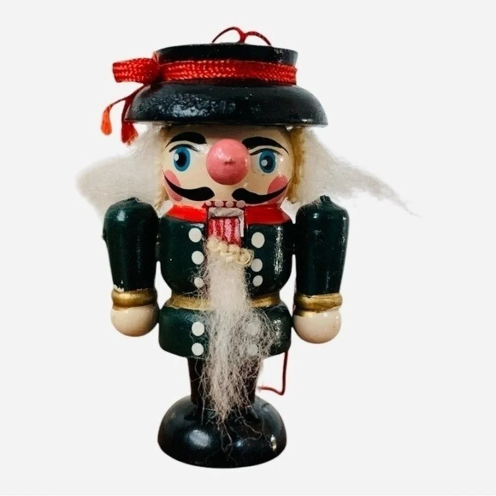Vintage Goebel Nutcracker Prince Wood Ornament 2.5